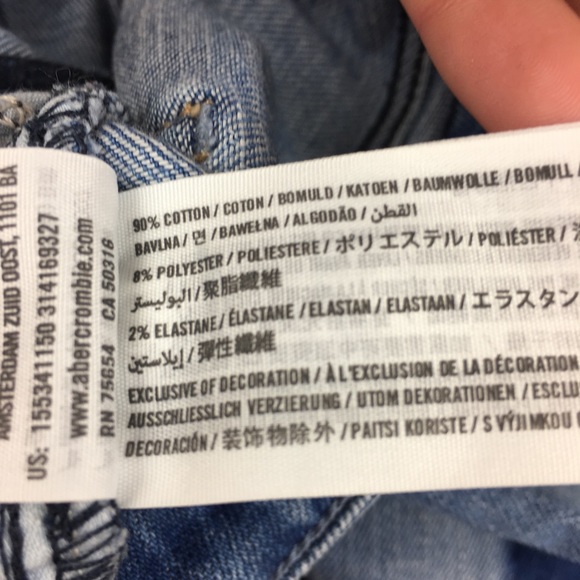 Abercrombie | Distressed Patched Skinny High Rise - Picture 5 of 6